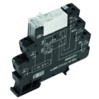 WEIDMULLER - Modulo a relè TRS 24-230VUC con LED verde, raddrizzatore e 1 contatto NA (AgSnO + W), 250V AC, 16A, collegamento a vite e tasto di prova disponibile.