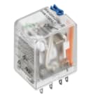 WEIDMULLER - Minirelè industriale 24V DC LED verde 2 Contatto di scambio AgNi flash dorata 250V AC 10A Tasto di prova disponibile Sì DRM270024LT