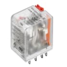 WEIDMULLER - Minirelè industriale 230V AC LED rosso 2 Contatto di scambio (AgNi flash dorata) 250V AC 10A Tasto di prova disponibile: Sì DRM270730LT