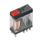 WEIDMULLER - Minirelè industriale 24V AC LED rosso 2 Contatto di scambio (AgSnO) 250V AC 5A Tasto di prova disponibile: Sì DRI424524LT