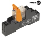 WEIDMULLER - modulo a relè 24vdc led verde diodo a corsa libera 2 contatto di scambio agni 250vac 8a push in tasto di prova disponibile no rcikitp 24vdc 2co ld