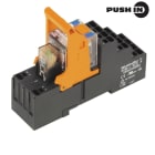 WEIDMULLER - Modulo a relè 24V DC LED verde Diodo a corsa libera 2 Contatto di scambio 240V AC 12A PUSH IN Tasto di prova disponibile Sì RCMKITP-I 24VDC 2CO LD.