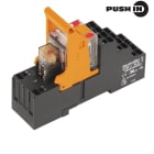 WEIDMULLER - Modulo a relè 24V AC LED rosso 2 Contatto di scambio 240V AC 12A PUSH IN Tasto di prova disponibile RCMKITP-I 24VAC 2CO LD.