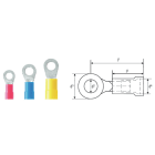 WEIDMULLER - Capicorda ad anello, Isolamento: presente, PVC, Sezione di collegamento cavo, max.: 2.5 mm², blu