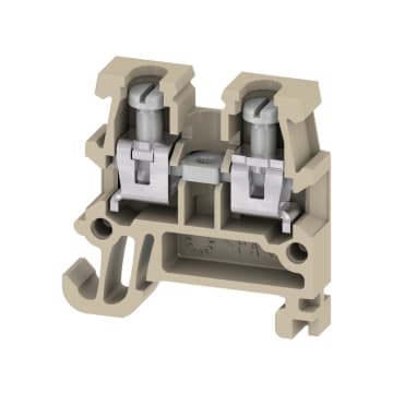 Morsettiera passante a vite beige/giallo 1.5 mm² 17.5 A 250 V, 2 collegamenti, 1 piano, TS 15, V-2, PA 66, AKZ 1.5.