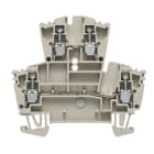 WEIDMULLER - Morsetto componibile a più piani, collegamento a vite, beige scuro, 2.5 mm², 400 V, numero di collegamenti: 4, numero di piani: 2, TS 35, V-0, Wemid WDK 2.5.