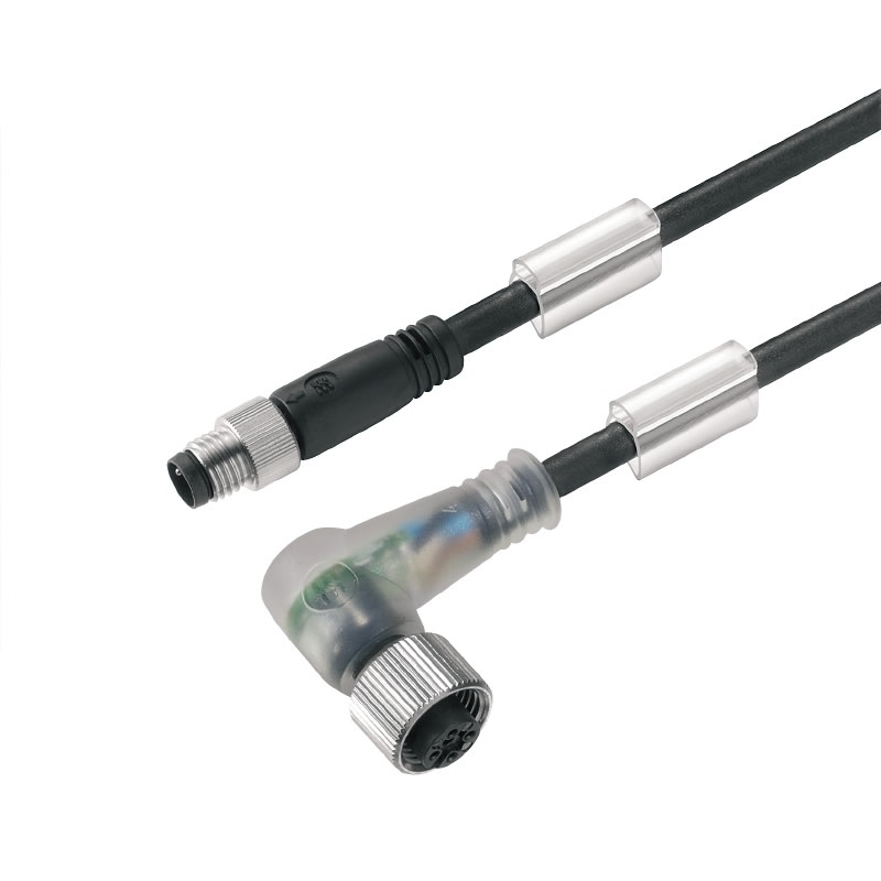 WEIDMULLER - Cavi sensore-attuatore preconfezionati, Linea di collegamento M8/M12, 3 poli, Lunghezza cavo 1.5m, maschio diritto-femmina, SAIL-M8GM12W-3L1.5U.