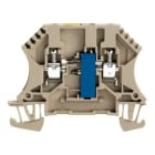 WEIDMULLER - Morsettiera portacomponenti a vite, Beige scuro, 4 mm², 250 V, 2 collegamenti, 1 piano, TS 35, V-0, Wemid WDUL 4/100.