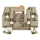 WEIDMULLER - Morsetto sezionatore di prova, collegamento a vite, beige scuro, 2.5 mm², 16 A, 400 V, numero di collegamenti: 4, numero di piani: 1, TS 35, V-0, Wemi WTR 2.5/ZZ.