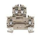 WEIDMULLER - Morsetto componibile a più piani, collegamento a vite, beige scuro, 4 mm², 800 V, numero di collegamenti: 4, numero di piani: 2, TS 35, V-0, Wemid WDK 4N.