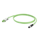 WEIDMULLER - Cavo PROFINET preconfezionato, Codificato D M12 pin diritto IP67 RJ45 IP20, Numero di poli: 4, Lunghezza: 1.5 m IE-C5DD4UG0015MCSA20-E.