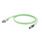 WEIDMULLER - Cavo PROFINET preconfezionato, Codificato D M12 pin diritto IP67 RJ45 IP20, Numero di poli: 4, Lunghezza: 25 m IE-C5DD4UG0250MCSA20-E.