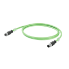 WEIDMULLER - Cavo PROFINET preconfezionato, Codificato D M12 presa angolata IP67, pin diritto IP67, 4 poli, Lunghezza 1.5 m, IE-C5DD4UG0015MSSMCS-E.