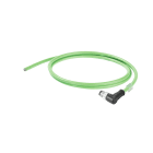 WEIDMULLER - Cavo PROFINET preconfezionato, Codificato D M12 pin angolato IP67 aperto, Numero di poli: 4, Lunghezza: 5 m IE-C5DD4UG0050MCAXXX-X.