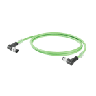 WEIDMULLER - Cavo PROFINET preconfezionato, Codificato D M12 - pin angolato IP67, Numero di poli: 4, Lunghezza: 20 m IE-C5DD4UG0200MCAMCA-E.