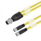WEIDMULLER - Cavi adattatore sensore-attuatore, Linea di collegamento M12/M8, 3,5 m, Conduttore doppio, connettore maschio diritto, 2 connet SAIL-ZW-M8BG-3-5.0UGE.