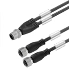 WEIDMULLER - Cavi adattatore sensore-attuatore (preconfezionati), Linea di collegamento, M12 / M12, 3, 3 m, Conduttore doppio, connettore maschio, diritto, 2 conne SAIL-ZW-M12BG-3-3.0V.