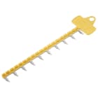 WEIDMULLER - Collegamento trasversale giallo 17.5 A tagliabile a misura, Numero poli: 10, Passo 12.80 mm ZQV 1.5N/R12.8/10 GE.