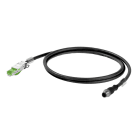 WEIDMULLER - Cavo Ethernet per installazioni ferroviarie, Codificato D M12 - pin diritto IP67, RJ45 IP20, 4 poli, Lunghezza 2m IE-C5DB4WE0020MCSA20-E.