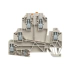 WEIDMULLER - Morsetto sezionatore di prova WDK 2.5/TR-DU-PE, collegamento a vite, beige scuro, 2.5 mm², 24 A, 500 V, 5 collegamenti, 3 piani, TS 35, V-0, Wemi.