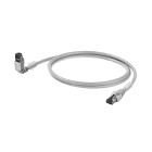 WEIDMULLER - Cavo patch Ethernet angolato a 90°, RJ45 IP20, 8 poli, lunghezza 1.5m IE-C6FP8LD0015M40V40-D.
