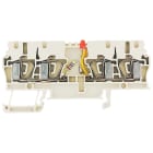 WEIDMULLER - Morsettiera portacomponenti, Molla autobloccante, bianco, 2.5 mm², 24 V, Numero di collegamenti: 4, Numero di piani: 1, TS 35, V-0, Wemid ZDU 2.5/2X2AN/LD+ WS.