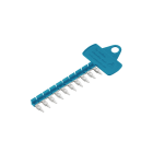 WEIDMULLER - Collegamento trasversale (Relè) blu 17.5 A tagliabile a misura, Numero di poli 10, Passo 6.40 mm ZQV 1.5N/R6.4/10 BL.