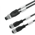 WEIDMULLER - Cavi adattatore sensore-attuatore, Linea di collegamento M12/M8, 3,5 m, Conduttore doppio, connettore femmina diritto, nero SAIL-ZW-M8BG-3-5.0V.