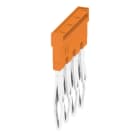 WEIDMULLER - Morsetto innestato arancione 24A 4 poli passo 5.10mm isolato larghezza 18.1mm ZQV 2.5N/4.