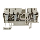 WEIDMULLER - Morsettiera passante molla autobloccante beige scuro 2.5 mm² 24 A 800 V 3 collegamenti 1 piano TS 35 V-0 Wemid 120 °C ZDU 2.5/3AN.