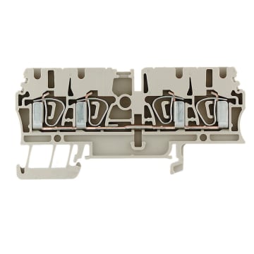 Morsettiera passante molla autobloccante beige scuro 2.5 mm² 24 A 800 V 4 collegamenti 1 piano TS 35 V-0 Wemid 120 °C ZDU 2.5/4AN.
