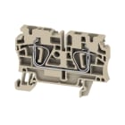 WEIDMULLER - Morsettiera passante molla autobloccante beige scuro 4 mm² 32 A 800 V 2 collegamenti 1 piano TS 35 V-0 Wemid 130 °C ZDU 4.