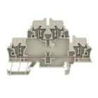 WEIDMULLER - Morsetto componibile a più piani, molla autobloccante beige 2.5 mm² 500 V, numero di collegamenti 4, numero di piani 2, TS 35 V-0 Wemid ZDK 2.5.