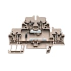 WEIDMULLER - Morsettiera portacomponenti Molla autobloccante Beige scuro 2.5 mm² 500 V Numero di collegamenti: 4 Numero di piani: 2 TS 35 V-0 Wemid ZDK 2.5/D/2.