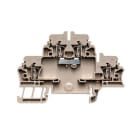 WEIDMULLER - Morsettiera portacomponenti Molla autobloccante Beige scuro 2.5 mm² 500 V Numero di collegamenti: 4 Numero di piani: 2 TS 35 V-0 Wemid ZDK 2.5/D/0.
