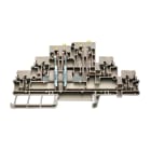 WEIDMULLER - Morsetto sezionatore di prova, Molla autobloccante, Beige scuro, 2.5 mm², 16 A, 400 V, Numero di collegamenti: 4, Numero di piani: 2, TS 35, V-0, Wemi ZDTR 2.5.