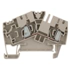 WEIDMULLER - Morsettiera passante molla autobloccante beige scuro 4 mm² 32 A 800 V 2 collegamenti 1 piano TS 35 V-0 Wemid 120 °C ZDU 4-2/2AN.