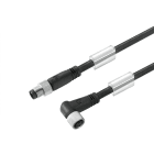 WEIDMULLER - Cavi sensore-attuatore preconfezionati, Linea di collegamento M8 / M8, 3 poli, Lunghezza del cavo 3 m, maschio diritto - femmina, angolato - SAIL-M8GM8W-3-3.0U.