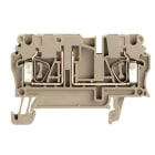 WEIDMULLER - Morsetto sezionatore di prova, Molla autobloccante, Beige scuro, 2.5 mm², 20 A, 500 V, Numero di collegamenti: 2, Numero di piani: 1, TS 35, V-0, Wemi ZTR 2.5/O.TNHE.