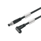 WEIDMULLER - Cavi sensore-attuatore preconfezionati, Linea di collegamento M8 / M8, 3 poli, Lunghezza cavo 1.5 m, maschio diritto - femmina, SAIL-M8GM8WR-3-1.5V.