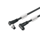 WEIDMULLER - Cavi sensore-attuatore preconfezionati, Linea di collegamento M8 / M8, 3 poli, Lunghezza cavo 1.5 m, maschio angolato - femmina, SAIL-M8WM8WR-3-1.5V.