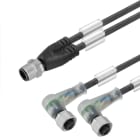 WEIDMULLER - Cavi adattatore sensore-attuatore, Linea di collegamento M12/M12, 3,3m, Conduttore doppio, connettore maschio diritto, 2 connettori SAIL-ZW-M12BW-2/4L3.0U.