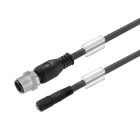WEIDMULLER - Cavi sensore-attuatore preconfezionati, Linea di collegamento M12/M8, 3 poli, Lunghezza cavo 5m, maschio diritto - femmina, SAIL-M12GM8GR-3-5.0U.