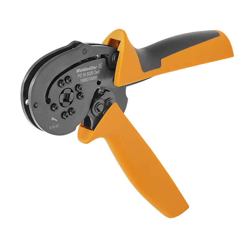 WEIDMULLER - Pinza crimpatrice per capicorda tubiformi con/senza collare isolante in plastica, 0.14 mm² - 10 mm², crimpatura quadrata PZ10SQRZERT.