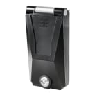WEIDMULLER - Custodia portacomponenti con telaio singolo e coperchio in metallo, chiusura di sicurezza con chiave. Disponibile in nero (simile a RAL 9005) e codice IE-FC-SFM-CAB.
