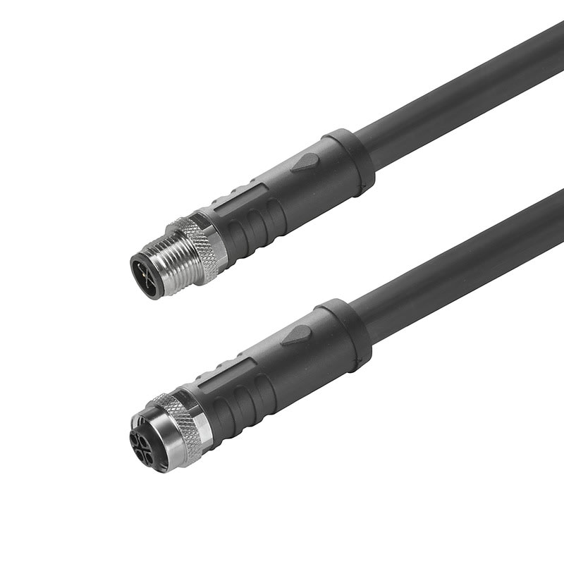 WEIDMULLER - Cavi sensore-attuatore preconfezionati, Linea di collegamento M12 / M12, 4 poli, Lunghezza cavo 1.5 m, maschio diritto - femmina, SAIL-M12GM12G-S-1.5P.