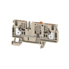 WEIDMULLER - Morsetto sezionatore di prova PUSH IN Beige scuro 4 mm² 20 A 500 V Numero di collegamenti: 2 Numero di piani: 1 TS 35 V-0 Wemid ADT 4 2C.
