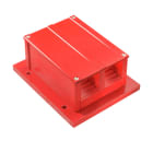 WEIDMULLER - Morsetto a bullone rosso per collegamento a vite, 240 mm², 600 A, 4000 V, 4 collegamenti su 1 piano, con piastra di montaggio V-0 HV4000/2-M12 F.