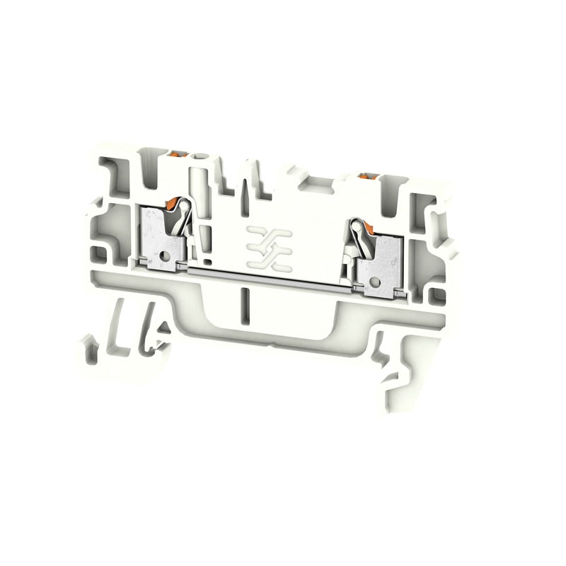WEIDMULLER - Morsettiera passante PUSH IN bianco 1.5 mm² 17.5 A 500 V Numero di collegamenti: 2 Numero di piani: 1 TS 35 V-0 Wemid 130 °C A2C 1.5 WT.