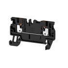 WEIDMULLER - Morsettiera passante PUSH IN nero 1.5 mm² 17.5 A 500 V Numero di collegamenti: 2 Numero di piani: 1 TS 35 V-0 Wemid 130 °C A2C 1.5 BK.